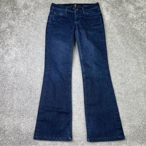 7 For All Mankind Jeans Women's 26X29.5 Blue Bootcut Low Rise Dark Denim